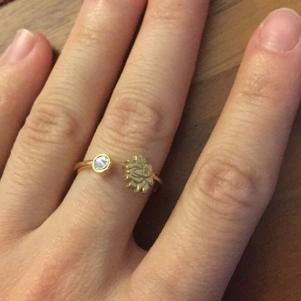 Alex & Ani Lotus Peace Petals Adjustable Ring